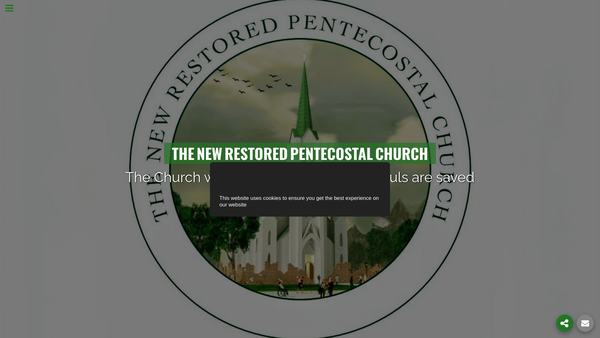 Screenshot of the The New Restored Pentecostal Church website
