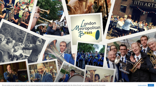 Screenshot of the London Metropolitan Brass website
