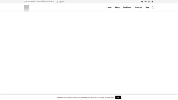 Screenshot of the Revive Church UK website
