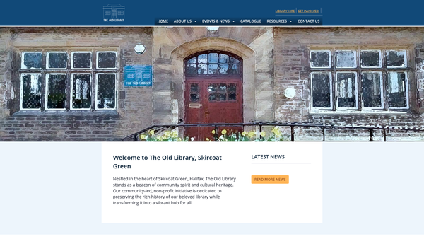 Screenshot of the The Old Library website