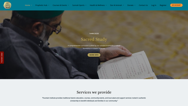 Screenshot of the Fountain Education website