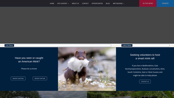 Screenshot of the Waterlife Recovery Trust website