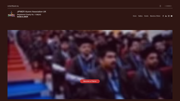 Screenshot of the Jipmer Alumni Association UK website