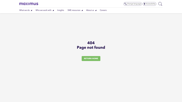 Screenshot of the Maximus Foundation UK website