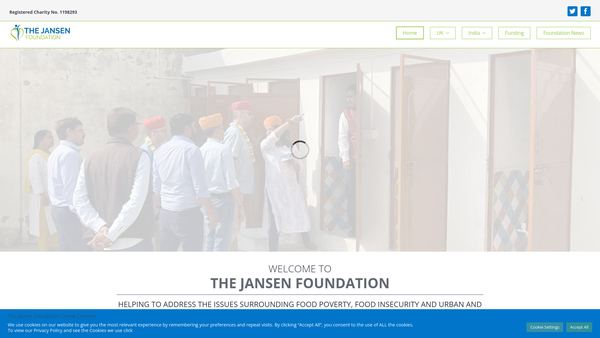 Screenshot of the The Jansen Foundation website