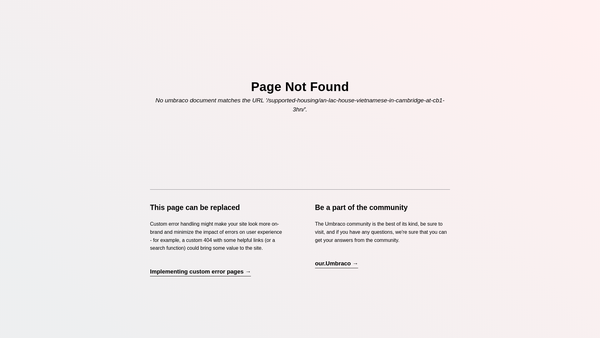 Screenshot of the Abbeyfield An Lac Community CIO website