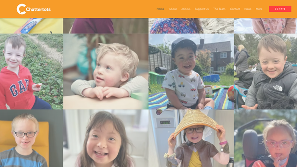 Screenshot of the Chattertots website