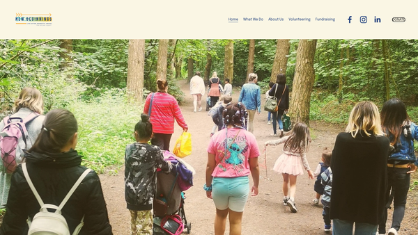 Screenshot of the New Beginnings Peer Support website