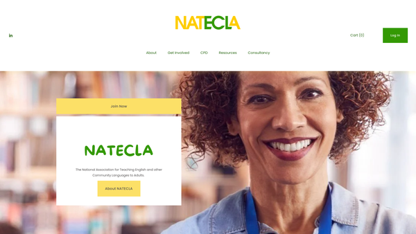 Screenshot of the National Association For Teaching English And Other Community Languages To Adults website