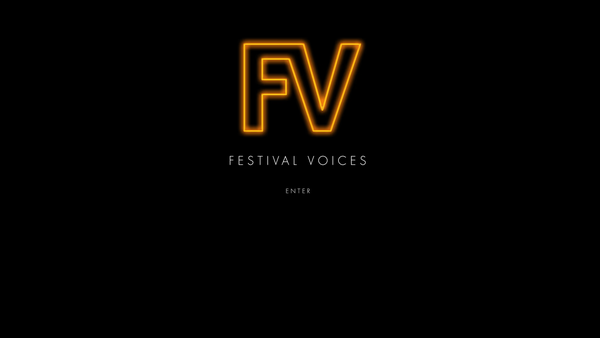 Screenshot of the Festival Voices website