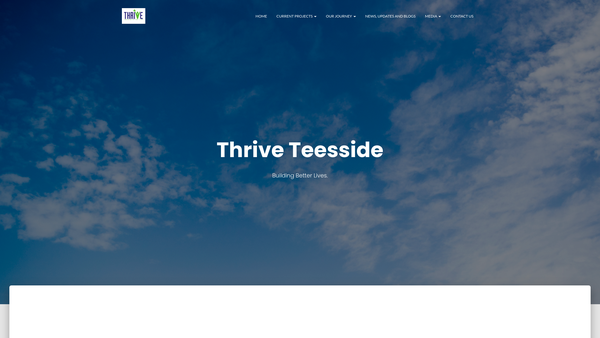 Screenshot of the Thrive website