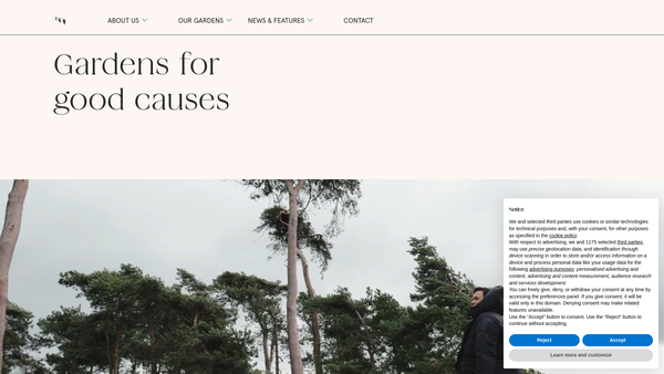 Screenshot of the Project Giving Back website