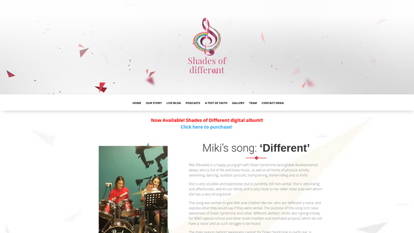 Screenshot of the Shades Of Different website