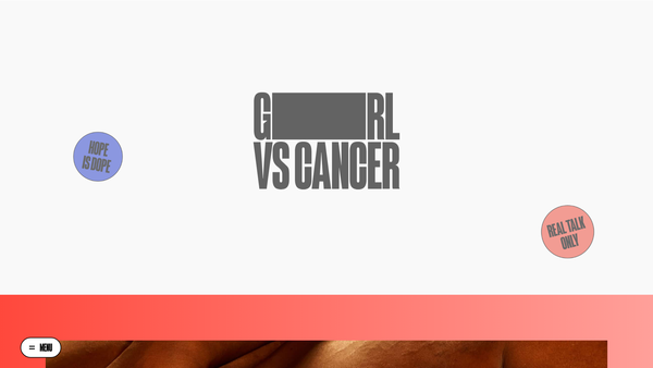 Screenshot of the Girl Vs Cancer Ltd website