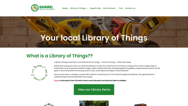 Screenshot of the Share: Flitwick And Ampthill website