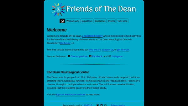 Screenshot of the The Friends Of The Dean website