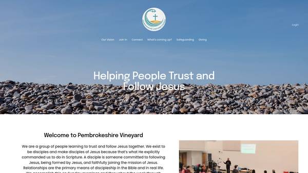 Screenshot of the Pembrokeshire Vineyard website