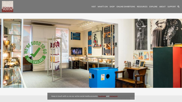 Screenshot of the The Egham Museum Trust website