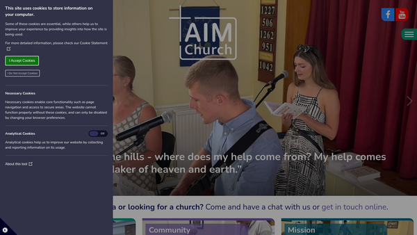 Screenshot of the Appleton Independent Methodist Church website