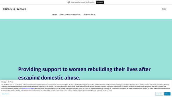 Screenshot of the Journey To Freedom website