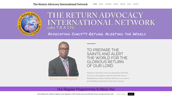 Screenshot of the The Return Advocacy International Network website