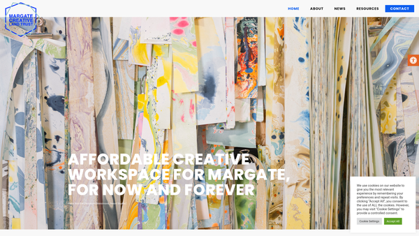 Screenshot of the Margate Creative Land Trust website