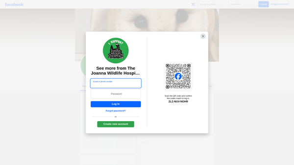 Screenshot of the The Joanna Wildlife Hospital website
