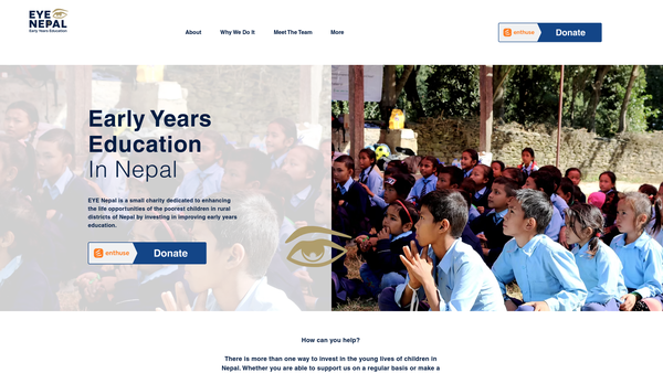 Screenshot of the Eye Nepal website