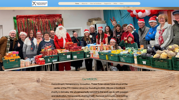 Screenshot of the Feed The Community website