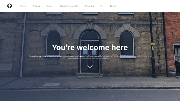 Screenshot of the Ampthill Baptist Church website