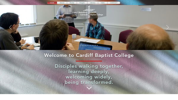 Screenshot of the Coleg Y Bedyddwyr Caerdydd / Cardiff Baptist College website