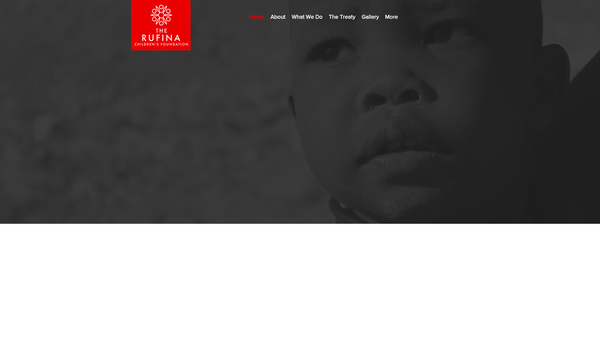 Screenshot of the The Rufina Childrens Foundation website