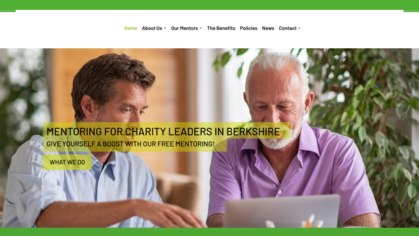 Screenshot of the Charity Mentors Berkshire website