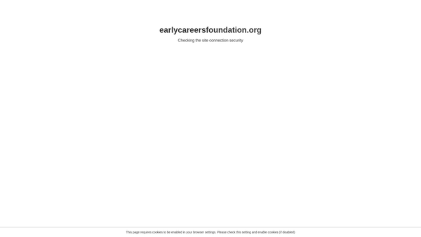 Screenshot of the The Early Careers Foundation website