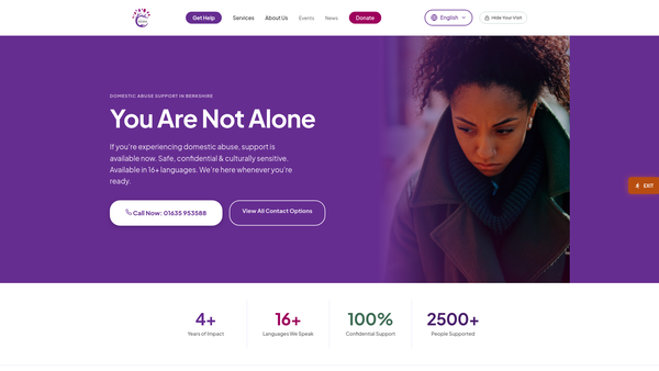 Screenshot of the Project Salama website