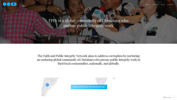 Screenshot of the Faith And Public Integrity Network website