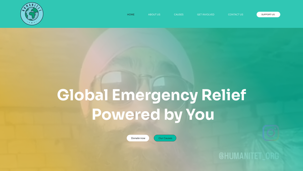 Screenshot of the Humanitet website