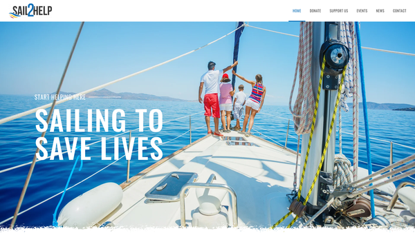 Screenshot of the Sail2help website