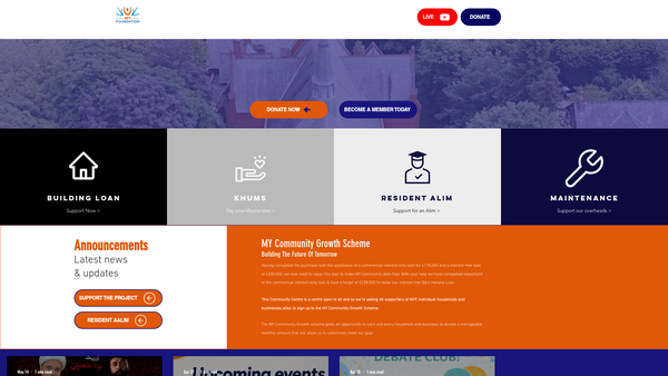 Screenshot of the My Foundation website