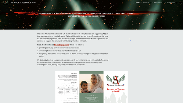 Screenshot of the Sulha Alliance CIO website