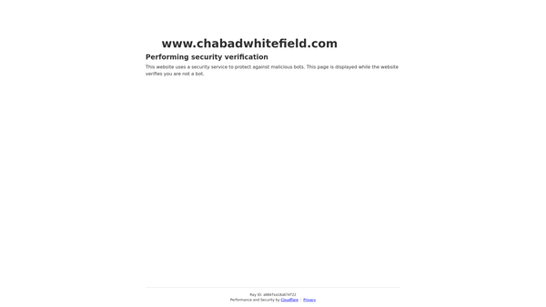 Screenshot of the Chabad Whitefield Limited website