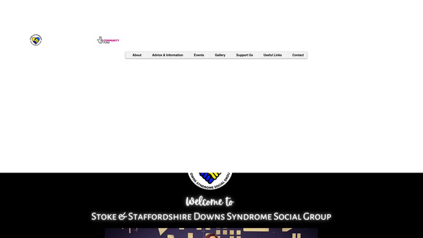 Screenshot of the Stoke And Staffordshire Downs Syndrome Social Group website