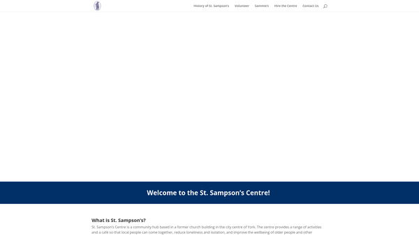 Screenshot of the St Sampson's Centre website