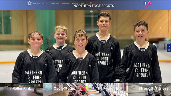 Screenshot of the Northern Edge Sports Limited website