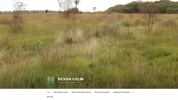 Screenshot of the Devon Culm website