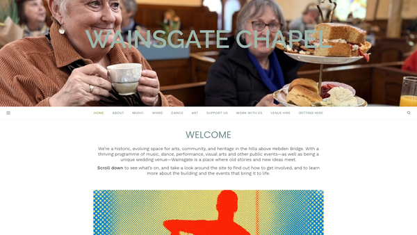 Screenshot of the Wainsgate Chapel website