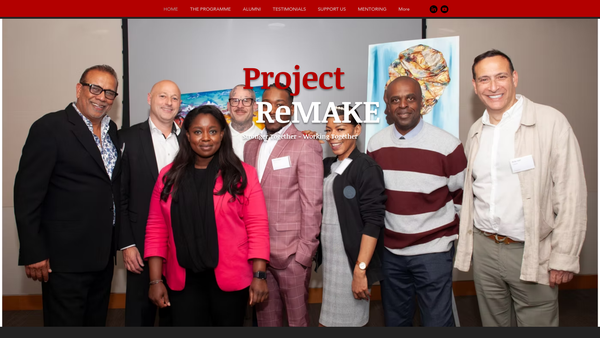 Screenshot of the Project Remake website