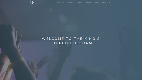 Screenshot of the The King's Church Chesham website