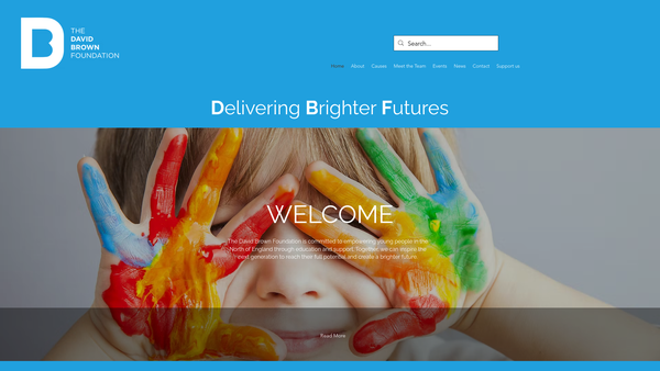 Screenshot of the The David Brown Foundation website