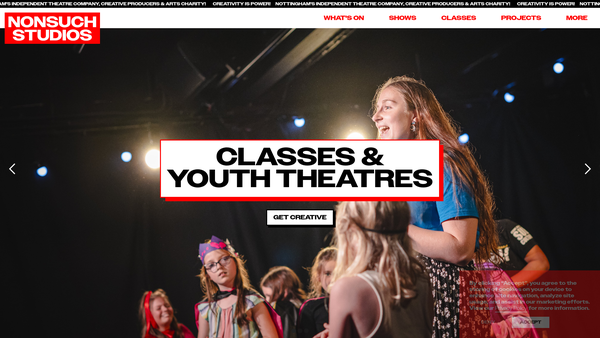 Screenshot of the Nonsuch Theatre Limited website